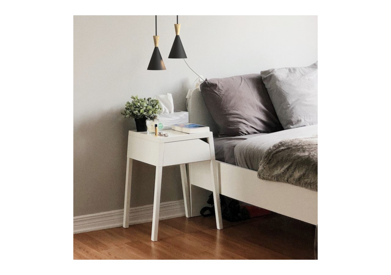 Suspension scandinave en métal et bois "Exan" - LN3012-N - Barcelona LED