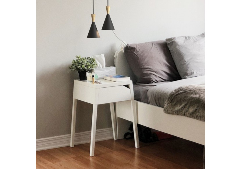 Suspension scandinave en métal et bois "Exan" - LN3012-N - Barcelona LED Suspension scandinave en métal et bois "Exan" - LN3012-N - Barcelona LED