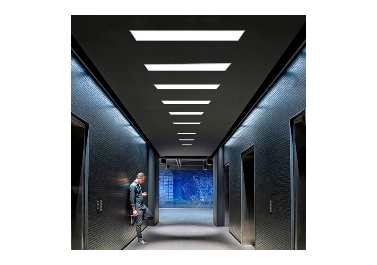 Lot de 8-Panneau LED 120x30 extra-plat-Driver Philips-44W-UGR19 - K5236-BC-8 - Barcelona LED