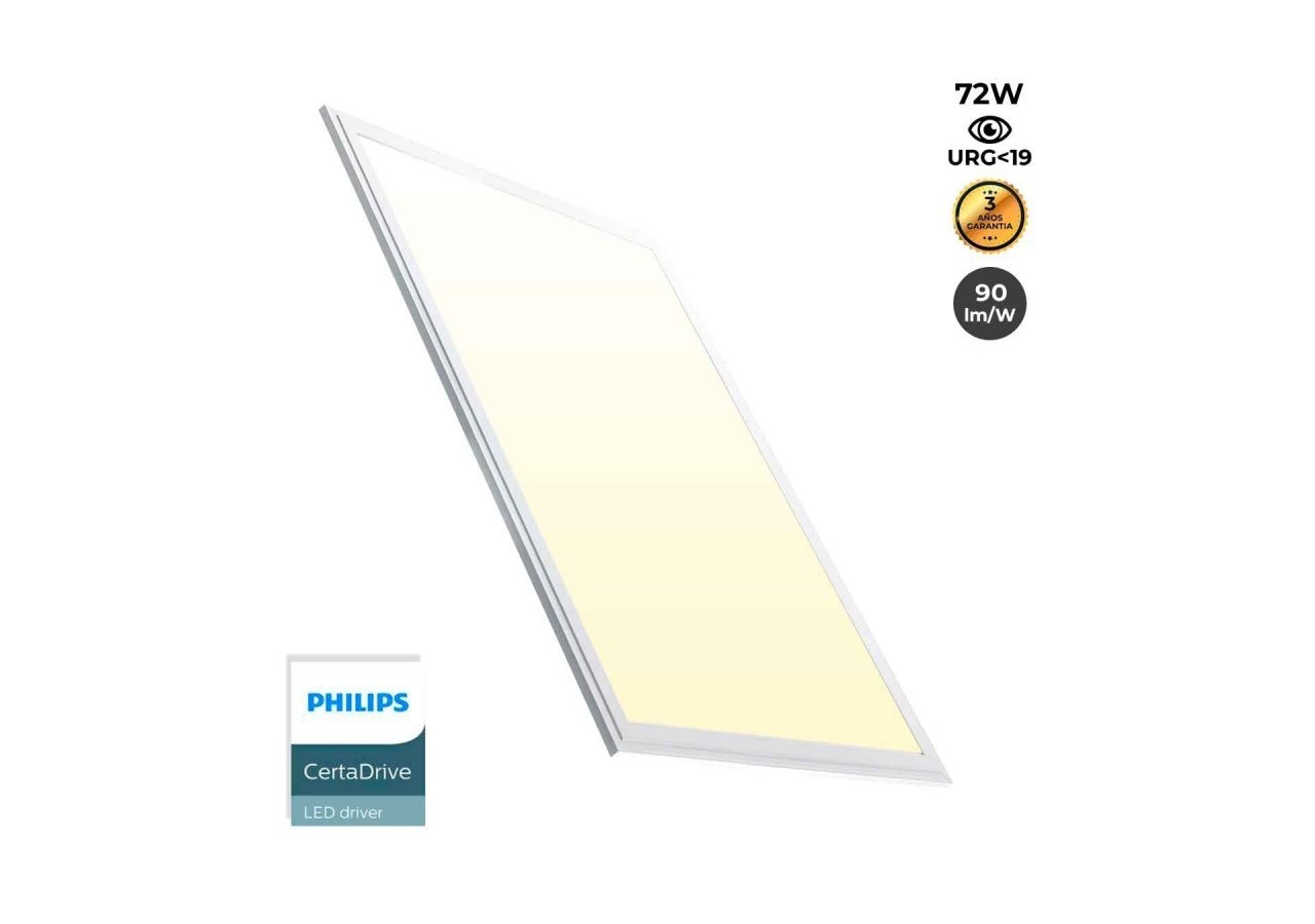 Lot de 6-Panneau LED 120x60 extra-plat-Driver PHILIPS-72W-UGR19 - K5234-BC-6 - Barcelona LED
