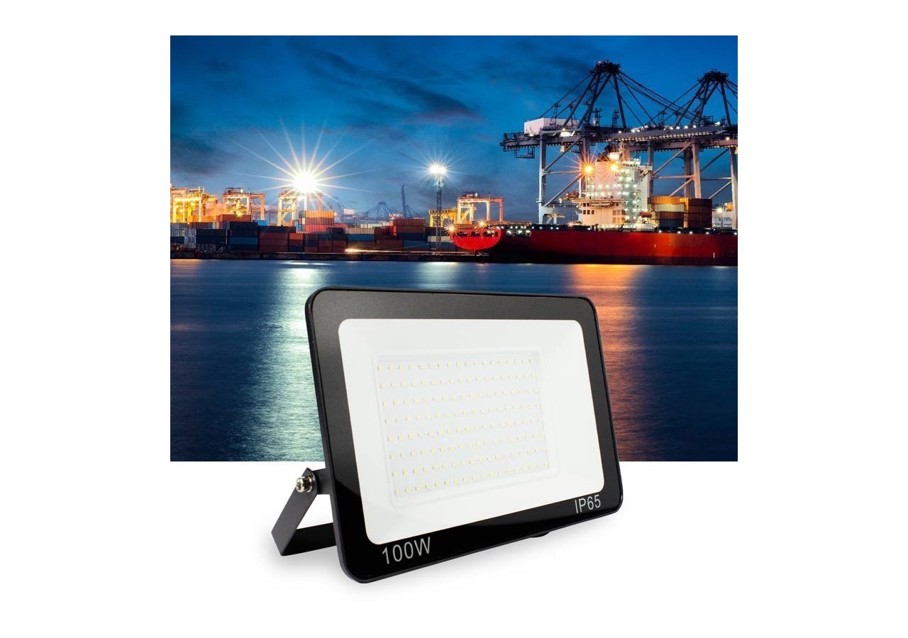 Lot de 2 spots d'extérieur LED 100W 7847LM IP65 - K1884-2-BF - Barcelona LED