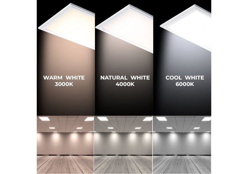 Lot de 12-Panneau LED 120x30 extra-plat-Driver Philips-44W-UGR19 - K5236-BN-12 - Barcelona LED