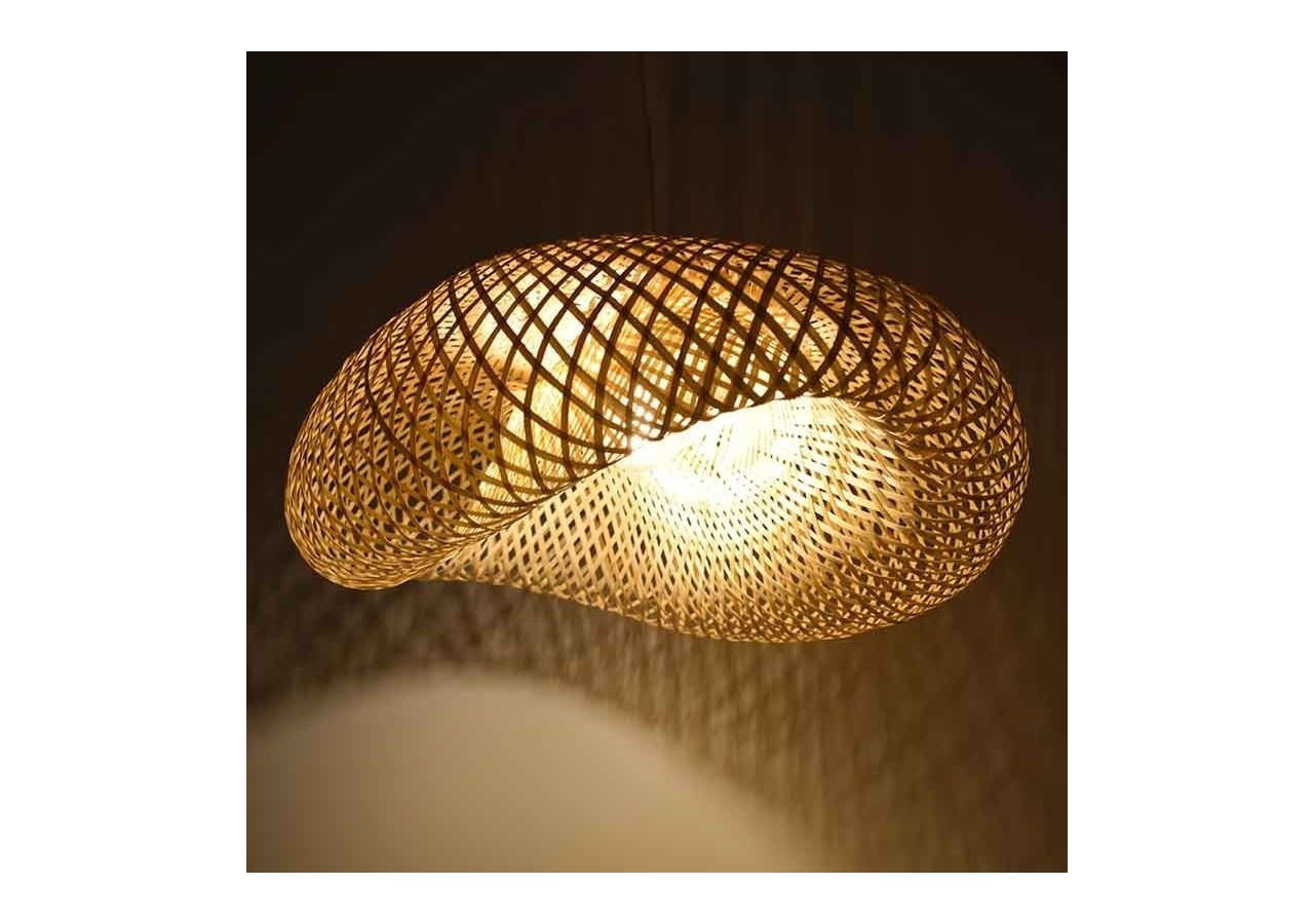 Suspension en osier "Vimet Lite" avec interrupteur et prise murale - K170-C-CU - Barcelona LED