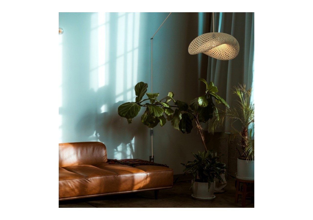 Suspension en osier "Vimet Lite" avec interrupteur et prise murale - K170-C-CU - Barcelona LED