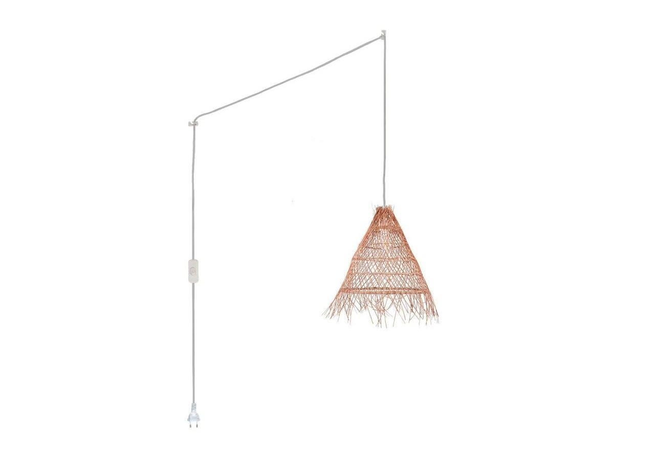 Suspension en osier "Willow" avec interrupteur et prise murale - K171-C-B - Barcelona LED
