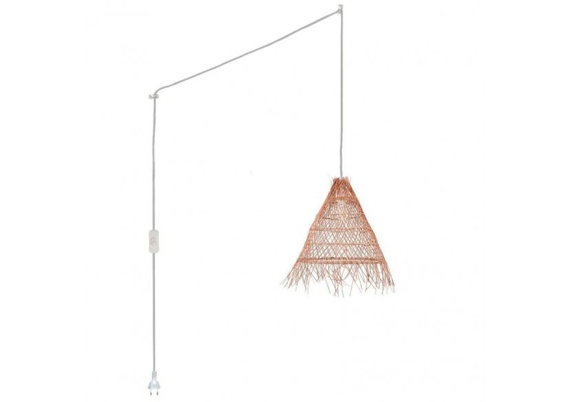 Suspension en osier "Willow" avec interrupteur et prise murale - K171-C-B - Barcelona LED