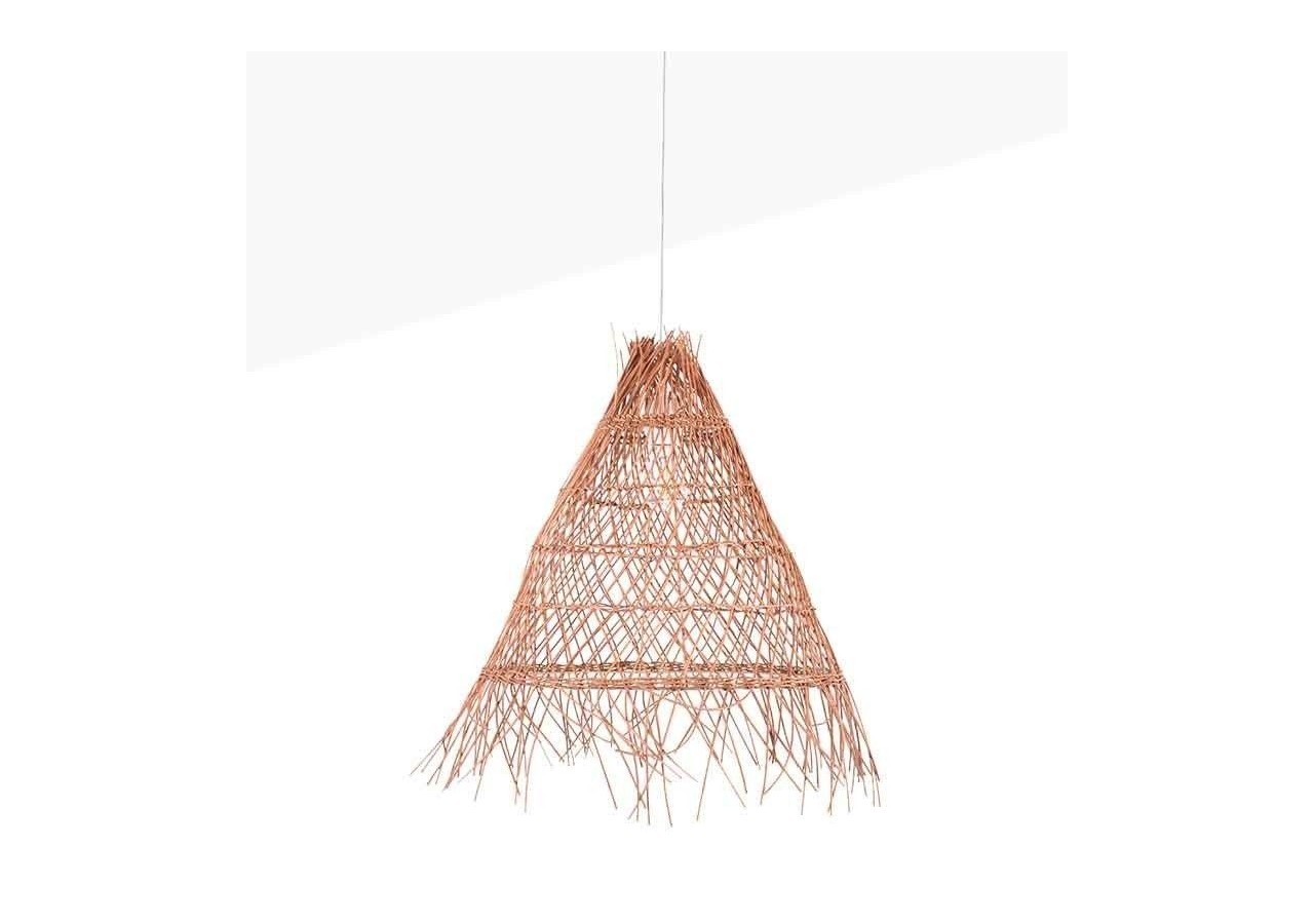 Suspension en osier "Willow" avec interrupteur et prise murale - K171-C-B - Barcelona LED