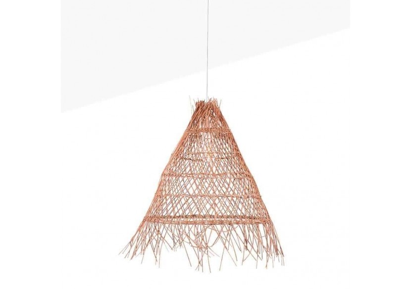Suspension en osier "Willow" avec interrupteur et prise murale - K171-C-B - Barcelona LED