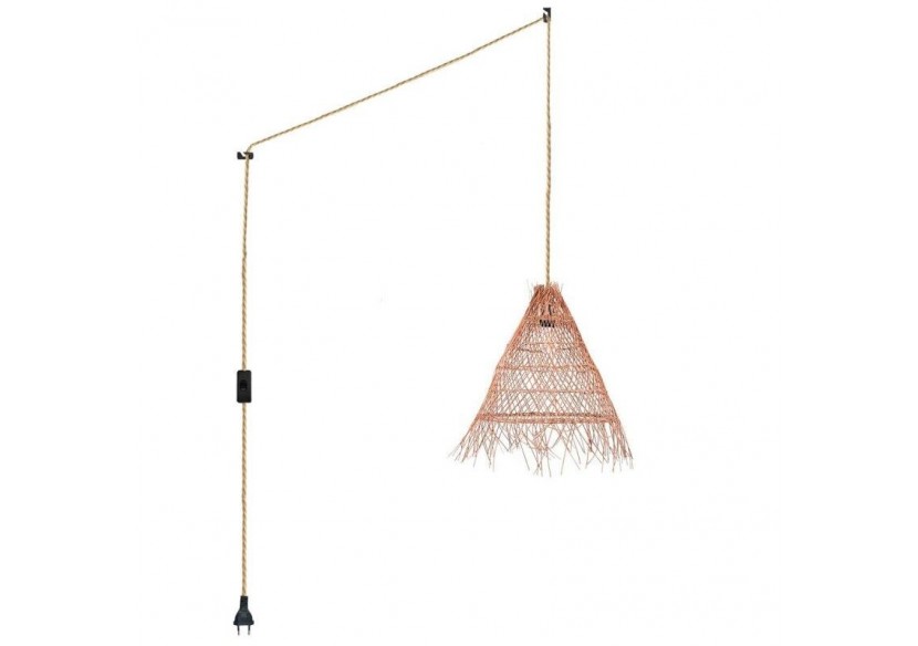 Suspension en osier "Willow" avec interrupteur et prise murale - K171-C-CU - Barcelona LED