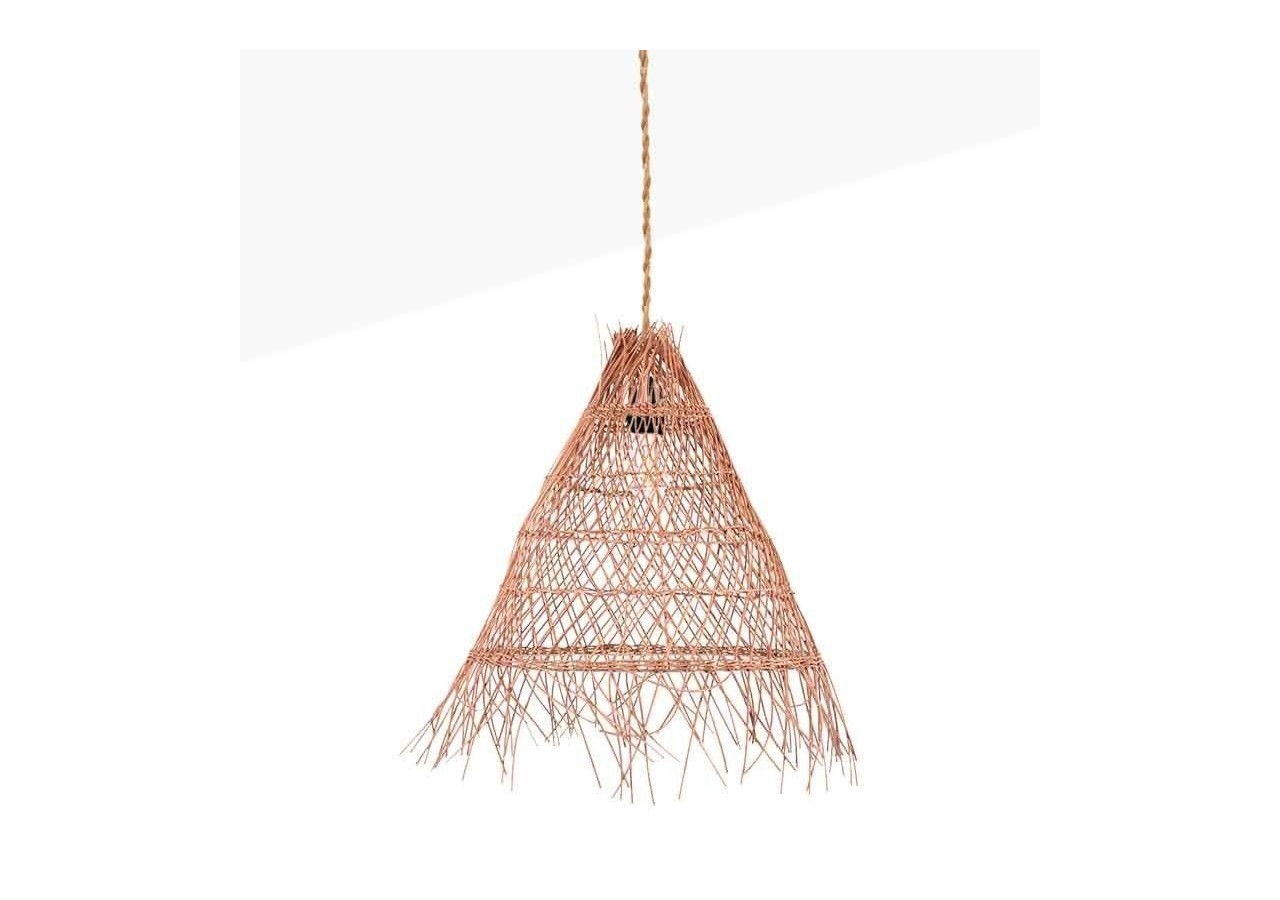 Suspension en osier "Willow" avec interrupteur et prise murale - K171-C-CU - Barcelona LED