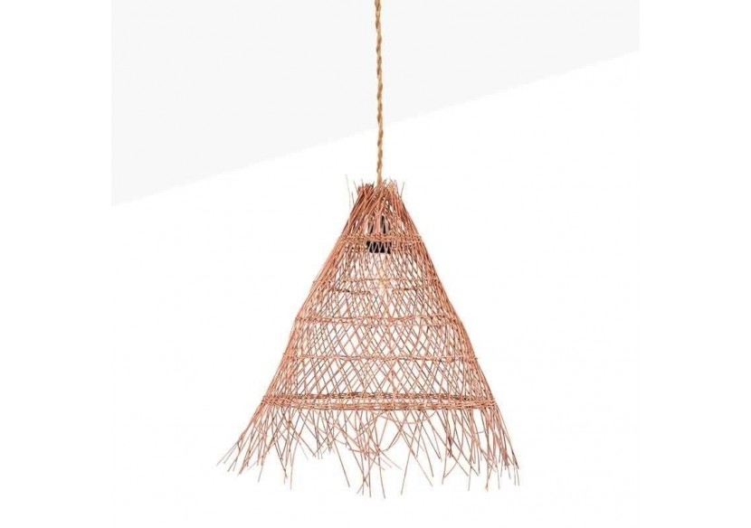 Suspension en osier "Willow" avec interrupteur et prise murale - K171-C-CU - Barcelona LED
