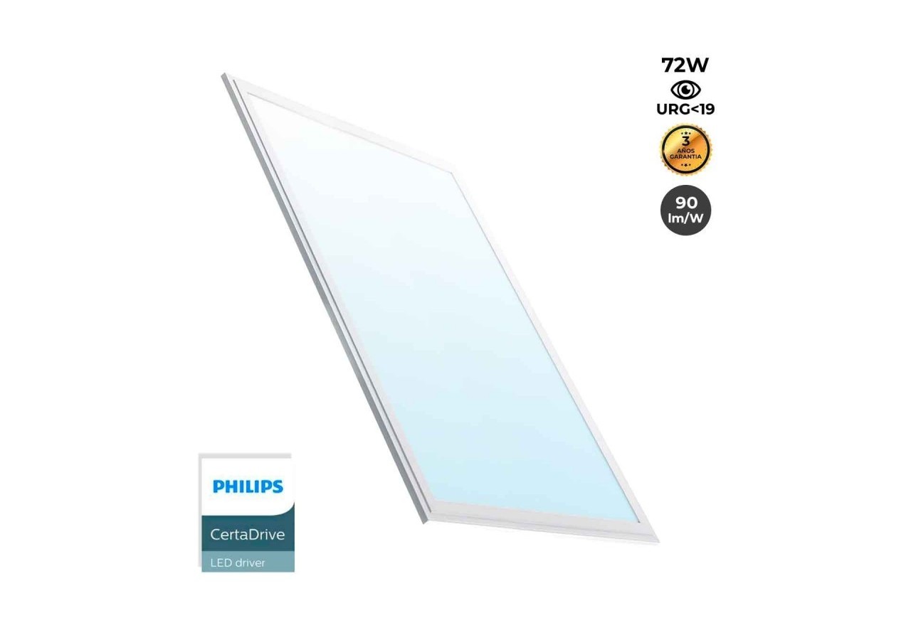 Lot de 8-Panneau LED 120x60 extra-plat-Driver PHILIPS-72W-UGR19 - K5234-BF-8 - Barcelona LED