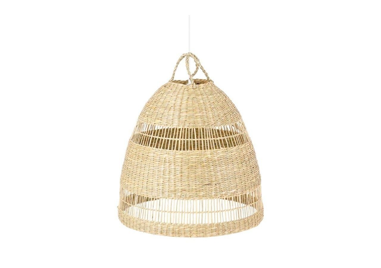 Suspension en osier "Ikken" avec interrupteur et prise murale - K172-C-B - Barcelona LED