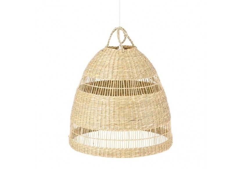 Suspension en osier "Ikken" avec interrupteur et prise murale - K172-C-B - Barcelona LED