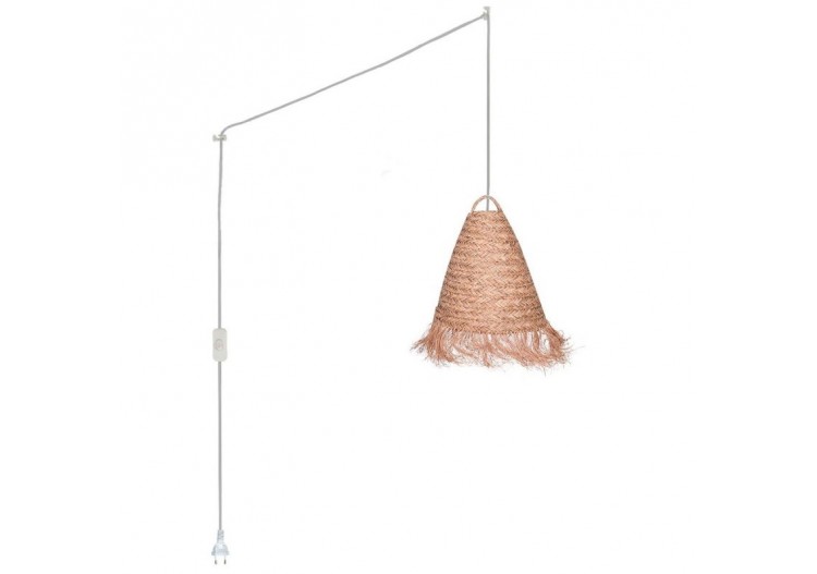 Suspension en fibre naturelle "Nam" avec interrupteur et prise murale - K173-C-B - Barcelona LED