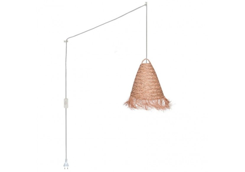 Suspension en fibre naturelle "Nam" avec interrupteur et prise murale - K173-C-B - Barcelona LED