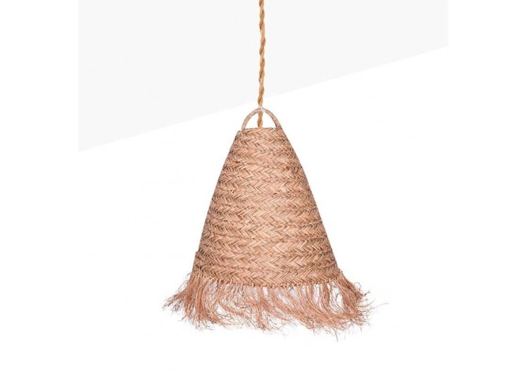 Suspension en fibre naturelle "Nam" avec interrupteur et prise murale - K173-C-CU - Barcelona LED 2