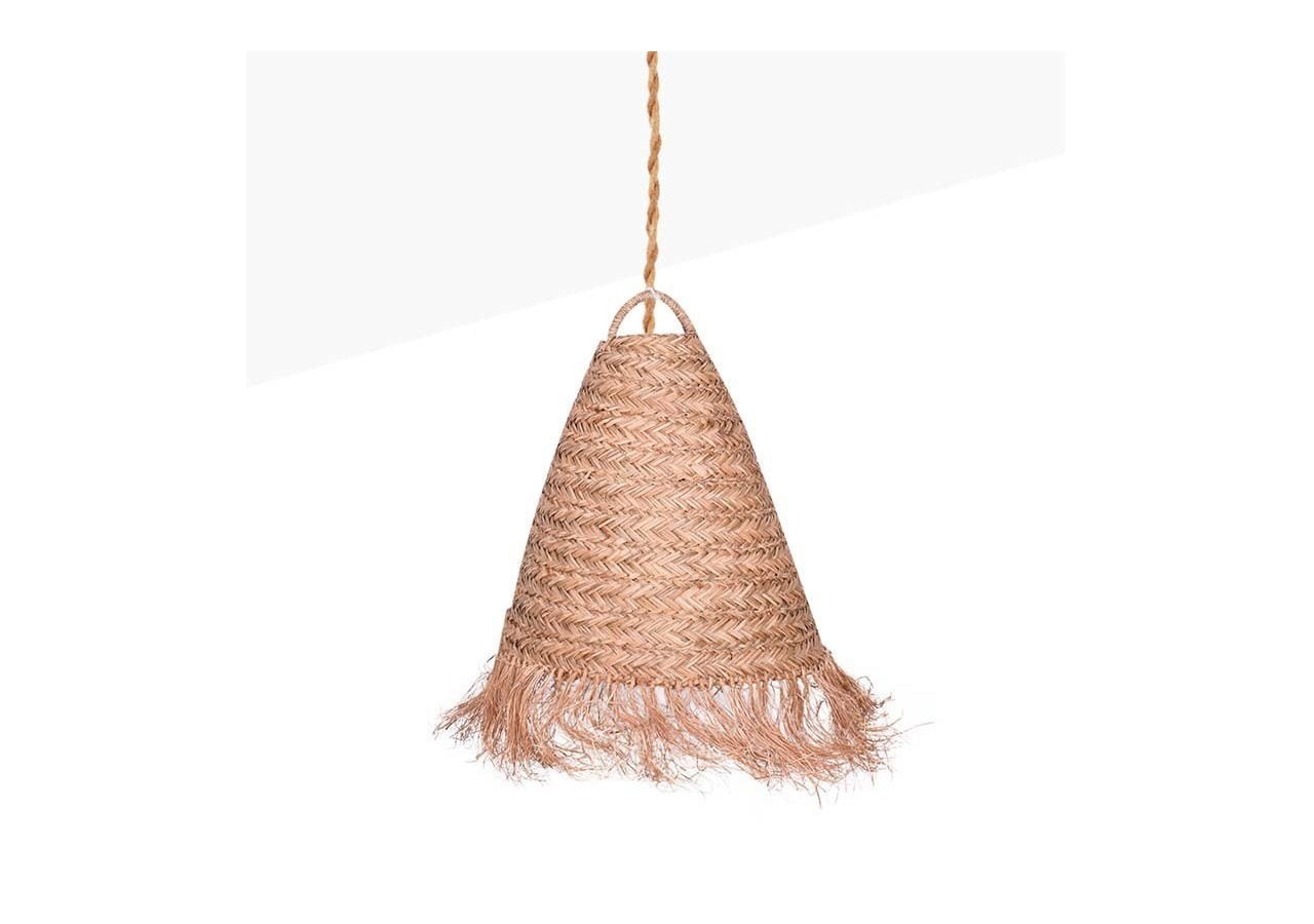 Suspension en fibre naturelle "Nam" avec interrupteur et prise murale - K173-C-CU - Barcelona LED