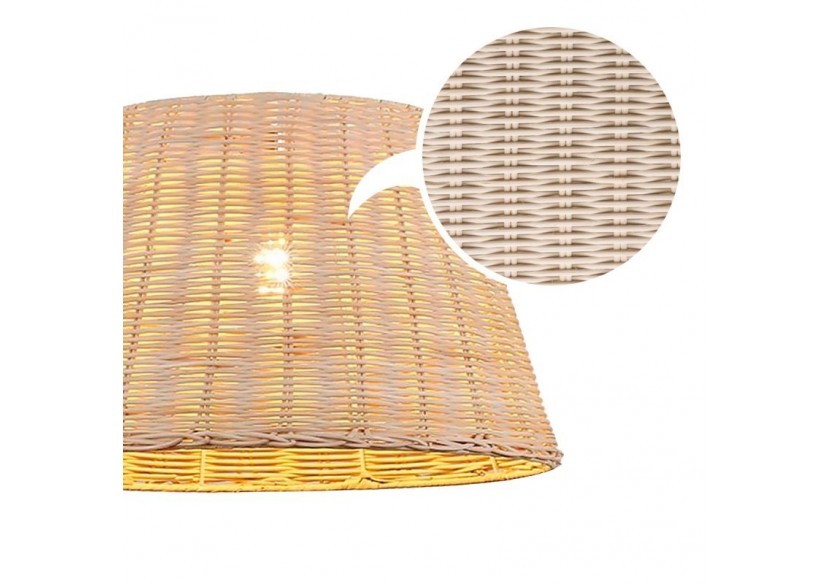 Suspension en osier "Hank" avec interrupteur et prise - K175-C-CU - Barcelona LED