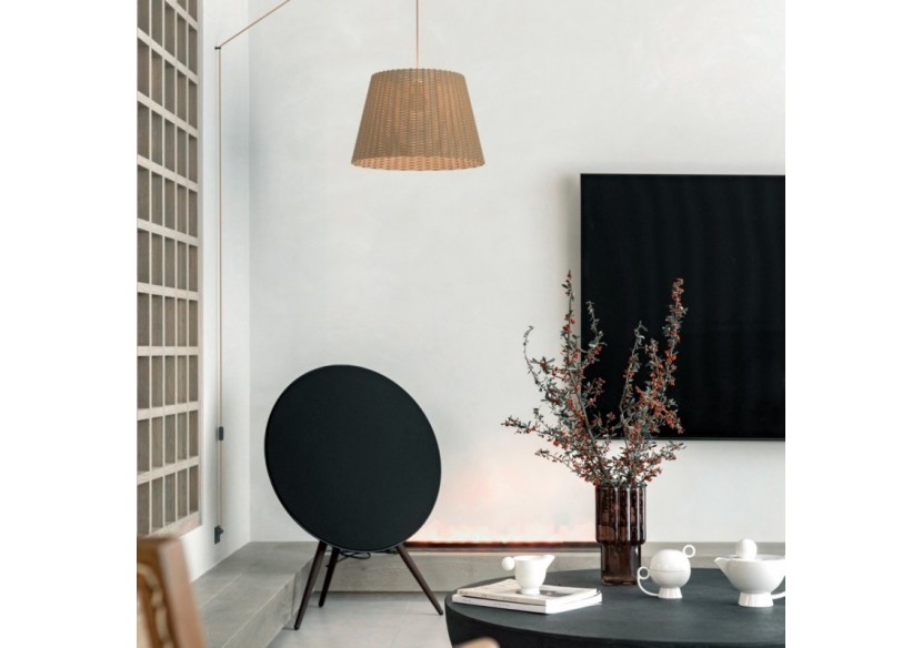 Suspension en osier "Hank" avec interrupteur et prise - K175-C-CU - Barcelona LED