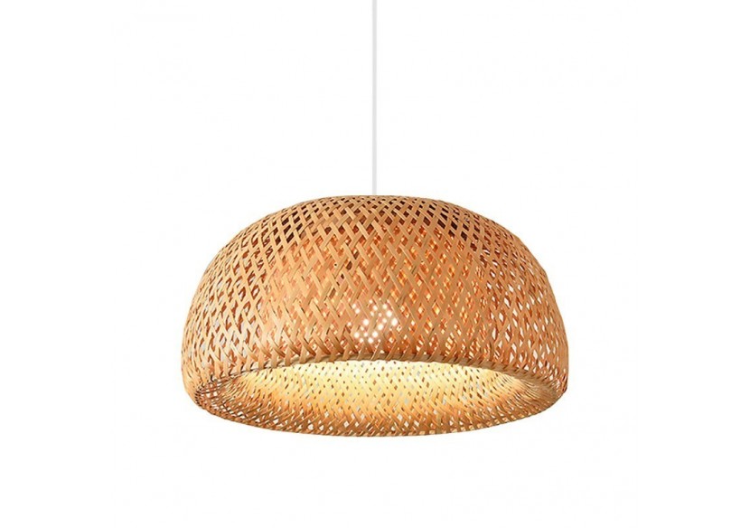 Suspension en osier "Hanna" avec interrupteur et prise - K178-C-B - Barcelona LED