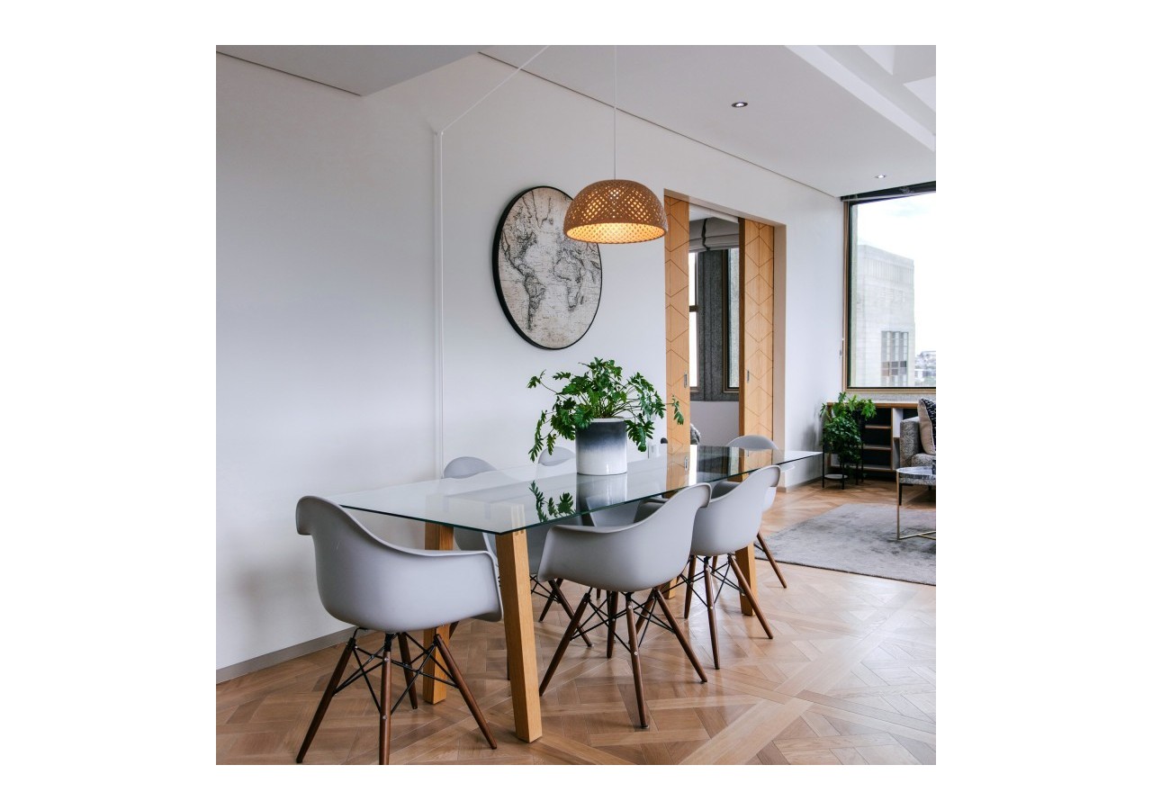 Suspension en osier "Hanna" avec interrupteur et prise - K178-C-B - Barcelona LED