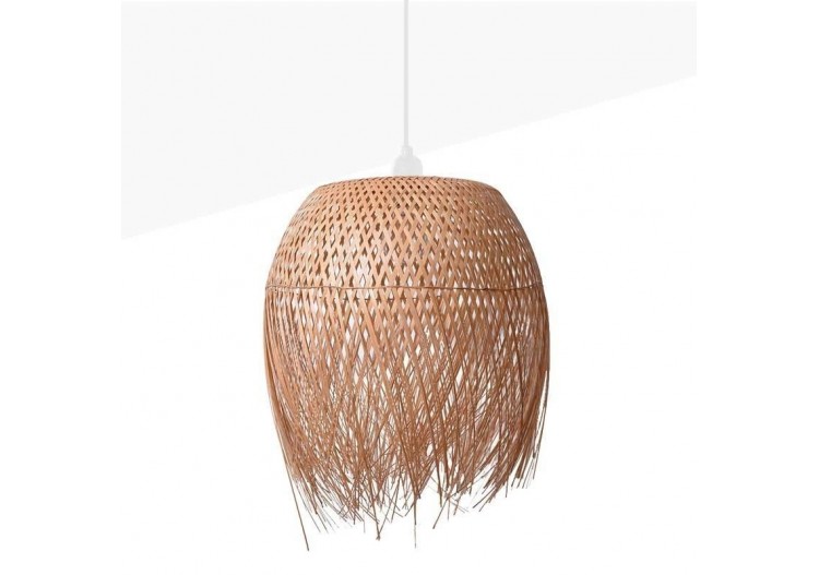 Suspension en rotin "Java" avec interrupteur et prise - K180-C-B - Barcelona LED 2