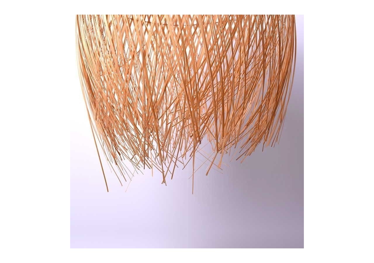 Suspension en rotin "Java" avec interrupteur et prise - K180-C-B - Barcelona LED