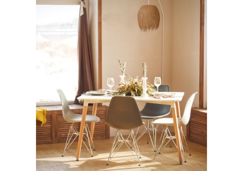 Suspension en rotin "Java" avec interrupteur et prise - K180-C-B - Barcelona LED