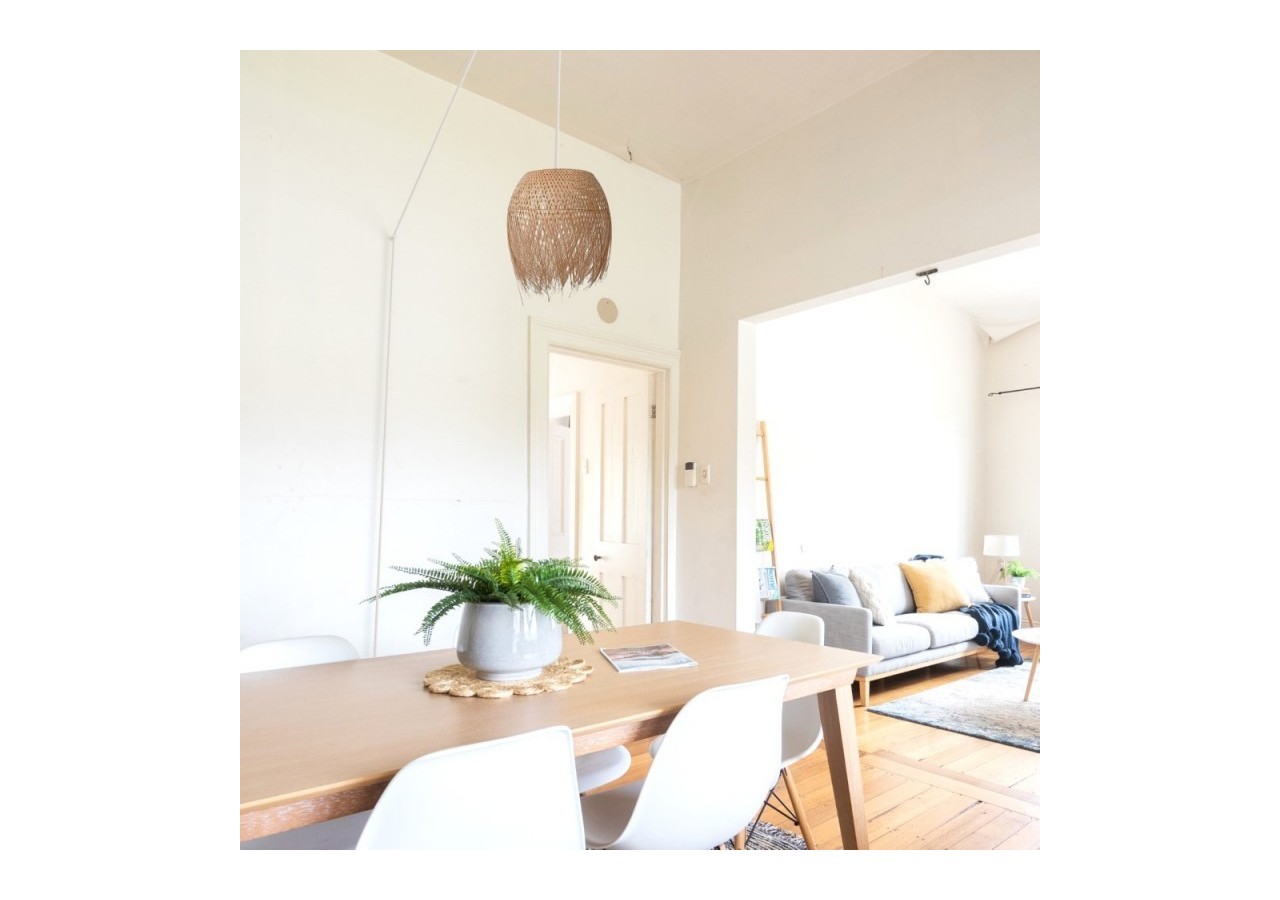 Suspension en rotin "Java" avec interrupteur et prise - K180-C-B - Barcelona LED