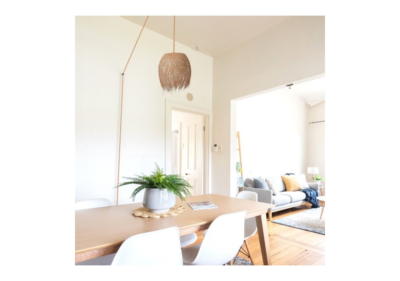 Suspension en rotin "Java" avec interrupteur et prise - K180-C-CU - Barcelona LED