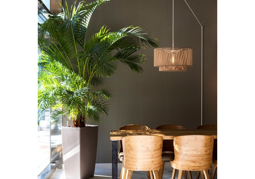 Suspension en jute "Bali" avec interrupteur et prise - K181-C-B - Barcelona LED