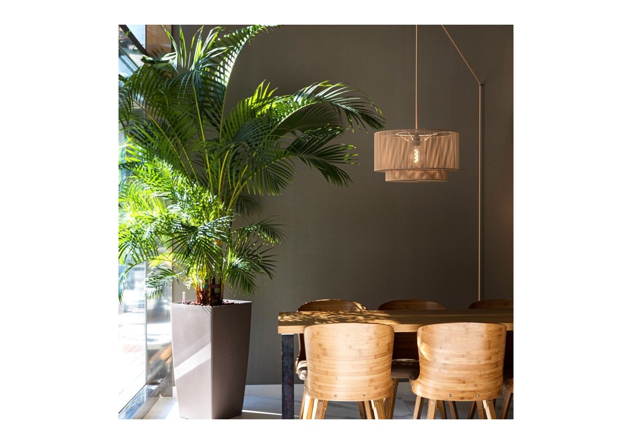 Suspension en jute "Bali" avec interrupteur et prise - K181-C-CU - Barcelona LED