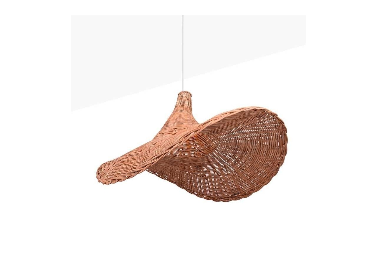 Suspension en osier "Tien" avec interrupteur et prise - K183-C-B - Barcelona LED