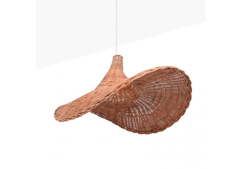 Suspension en osier "Tien" avec interrupteur et prise - K183-C-B - Barcelona LED