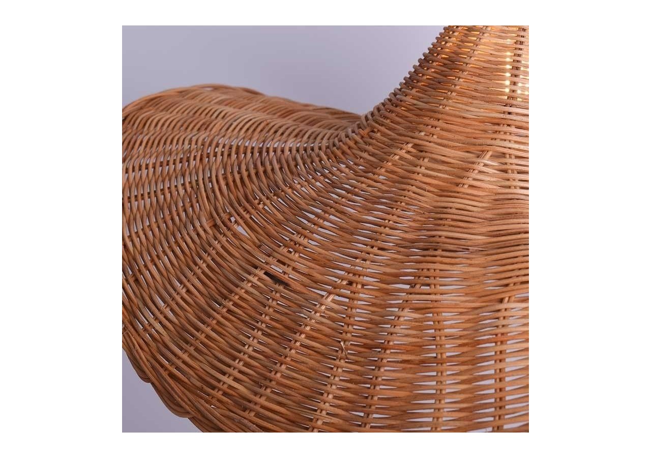 Suspension en osier "Tien" avec interrupteur et prise - K183-C-B - Barcelona LED