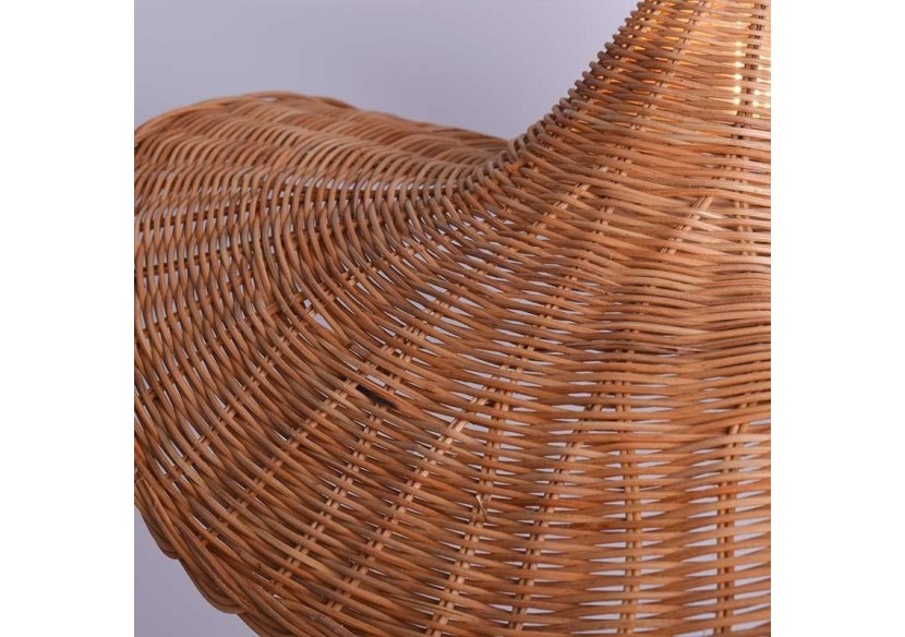 Suspension en osier "Tien" avec interrupteur et prise - K183-C-B - Barcelona LED