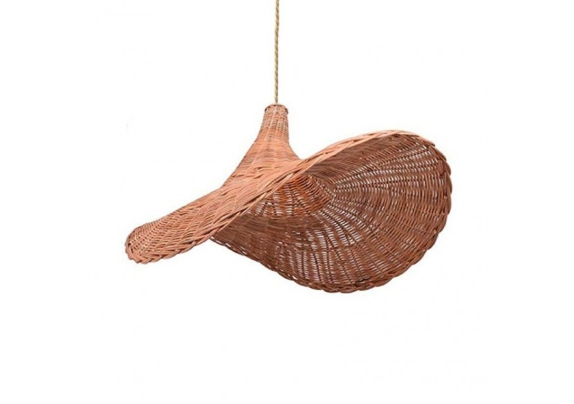 Suspension en osier "Tien" avec interrupteur et prise - K183-C-CU - Barcelona LED