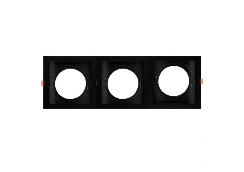 Pack x3-Collerette downlight carrée orientable type cardan pour ampoule QR111/AR111-Coupe 155x155mm - K1016-3-N - Barcelona LED Pack x3-Collerette downlight carrée orientable type cardan pour ampoule QR111/AR111-Coupe 155x155mm - K1016-3-N - Barcelona LED