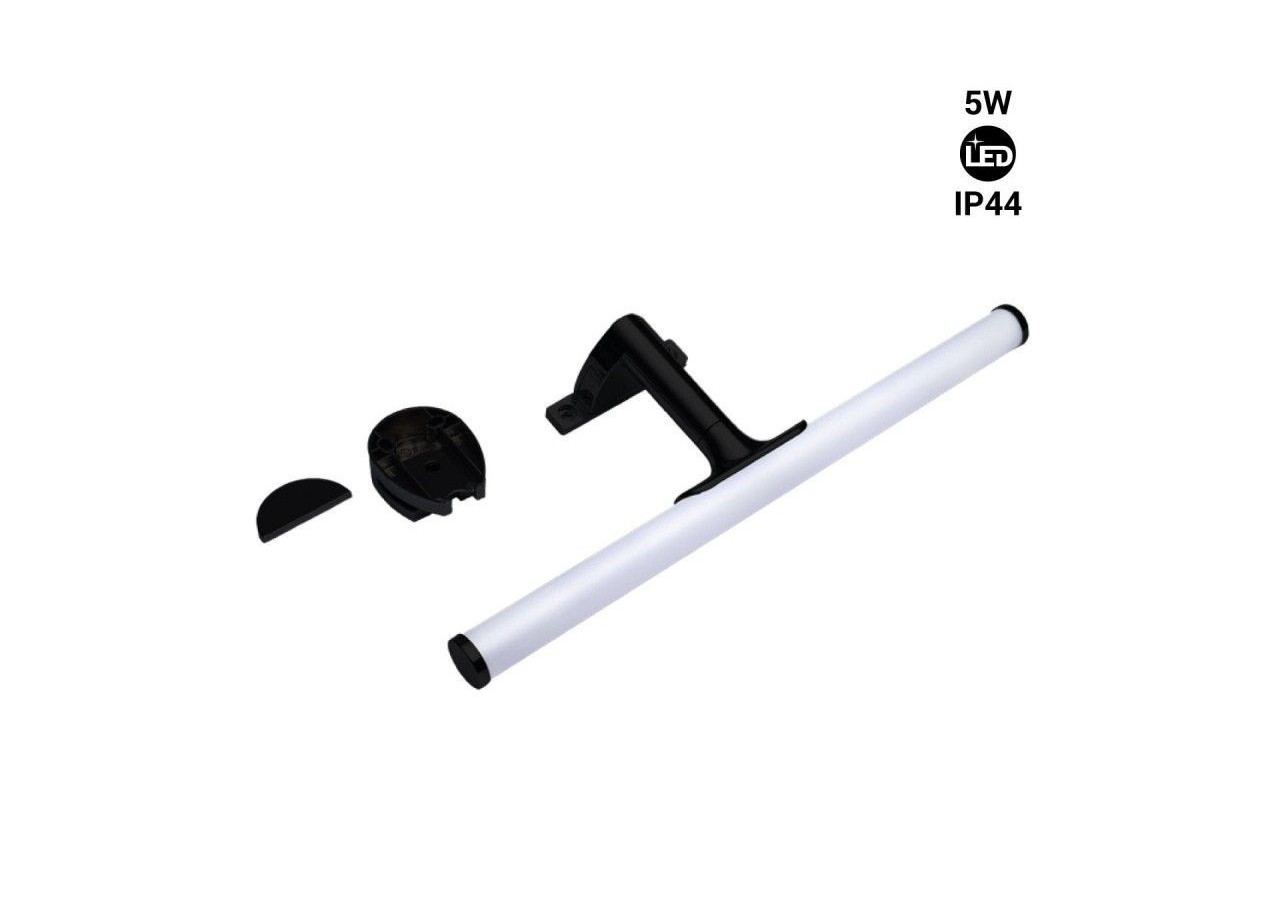 Applique LED tubulaire pour miroir de salle de bains-30cm-5W | 3 possibilités de fixation - LE209-N-BN - Barcelona LED