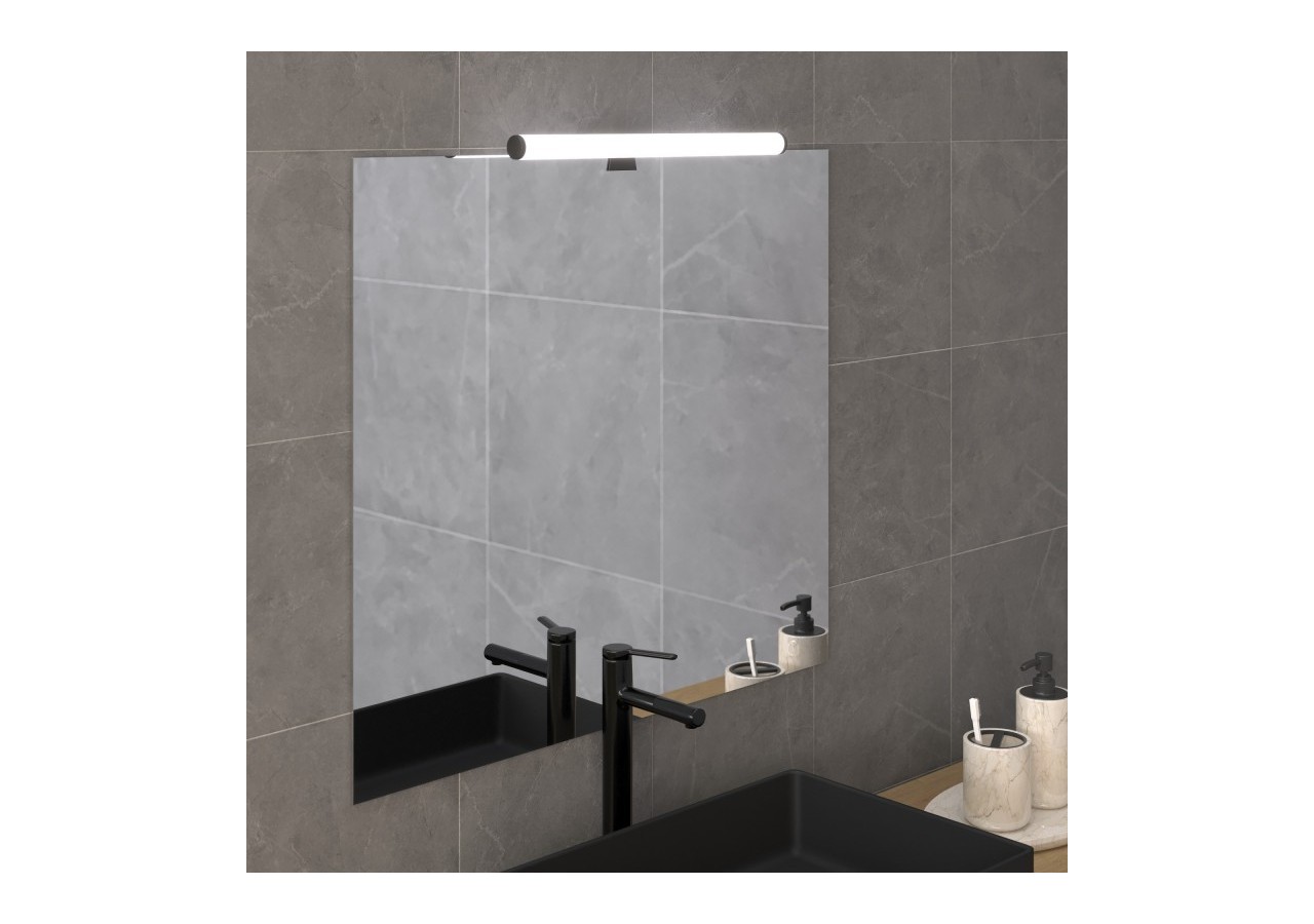 Applique LED tubulaire pour miroir de salle de bains-30cm-5W | 3 possibilités de fixation - LE209-N-BN - Barcelona LED