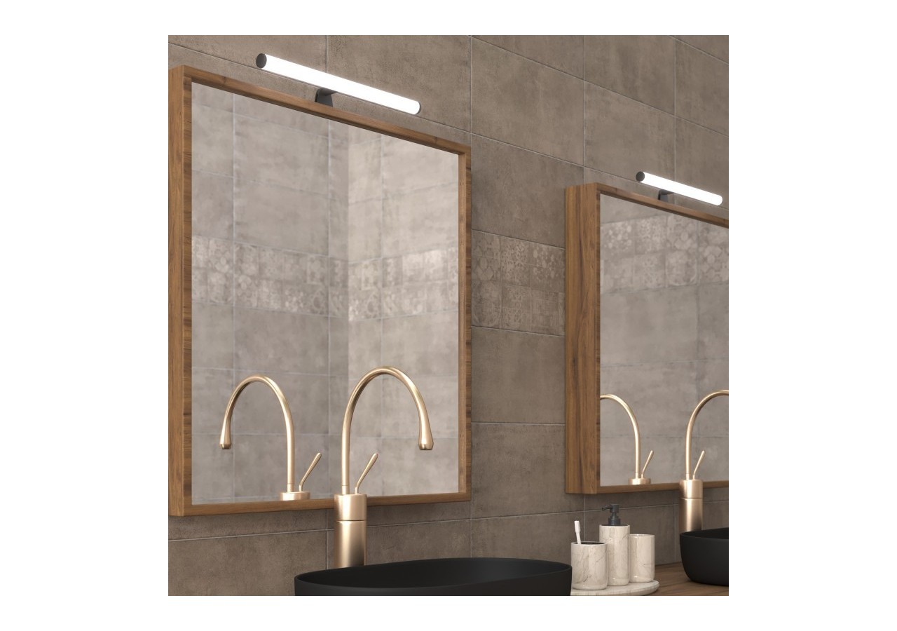 Applique LED tubulaire pour miroir de salle de bains-30cm-5W | 3 possibilités de fixation - LE209-N-BN - Barcelona LED