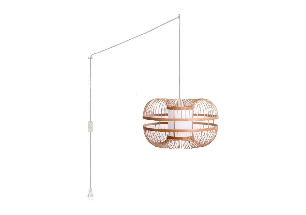 Suspension japonaise en bambou "Kaizen" avec interrupteur et prise - K179-C-B - Barcelona LED