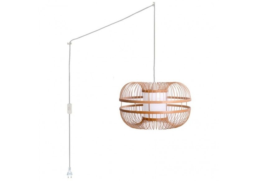 Suspension japonaise en bambou "Kaizen" avec interrupteur et prise - K179-C-B - Barcelona LED Suspension japonaise en bambou "Kaizen" avec interrupteur et prise - K179-C-B - Barcelona LED