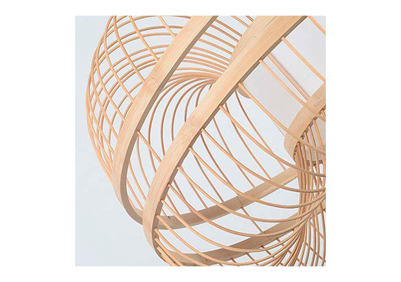 Suspension japonaise en bambou "Kaizen" avec interrupteur et prise - K179-C-B - Barcelona LED