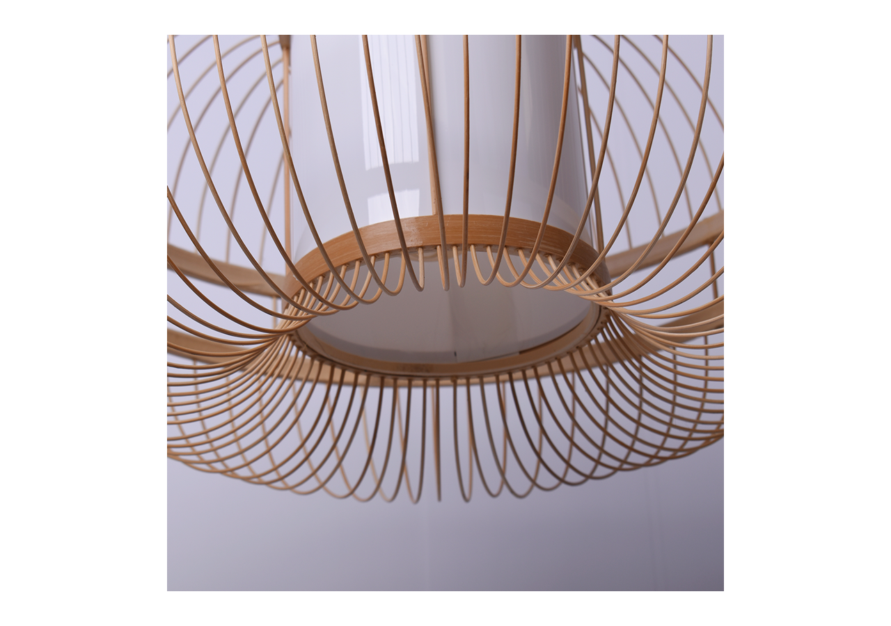 Suspension japonaise en bambou "Kaizen" avec interrupteur et prise - K179-C-B - Barcelona LED