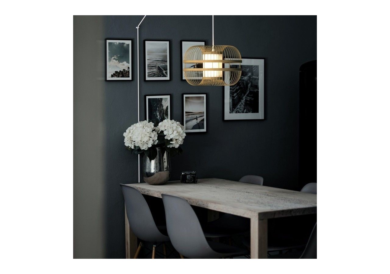 Suspension japonaise en bambou "Kaizen" avec interrupteur et prise - K179-C-B - Barcelona LED