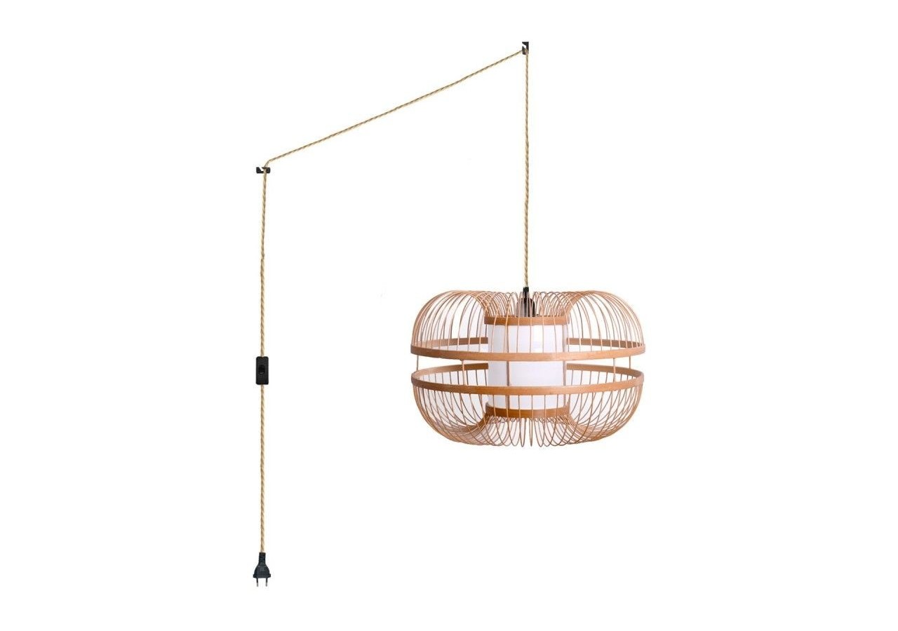 Suspension japonaise en bambou "Kaizen" avec interrupteur et prise - K179-C-CU - Barcelona LED