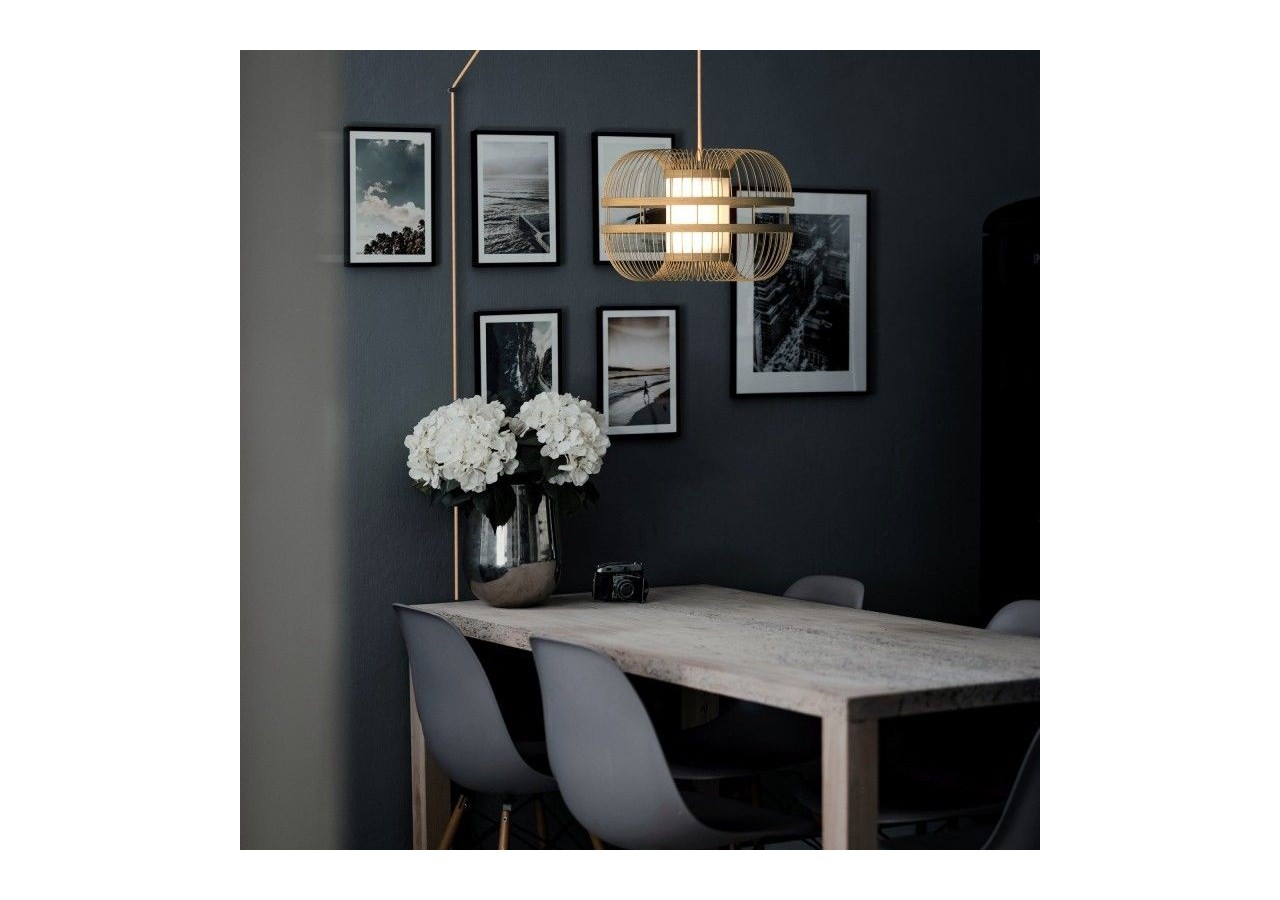 Suspension japonaise en bambou "Kaizen" avec interrupteur et prise - K179-C-CU - Barcelona LED