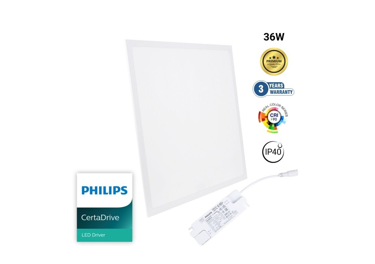 Panneau LED encastrable 60x60 rétro-éclairé-3800lm-Driver Philips-36W-UGR22-IP40 - B5235-BACKLIGHT-BC - Barcelona LED